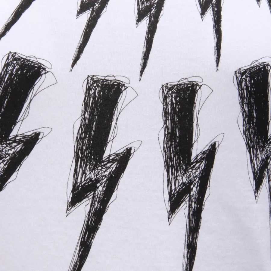 8620AG maglia uomo NEIL BARRETT white/black jersey cotton printed t-shirt man