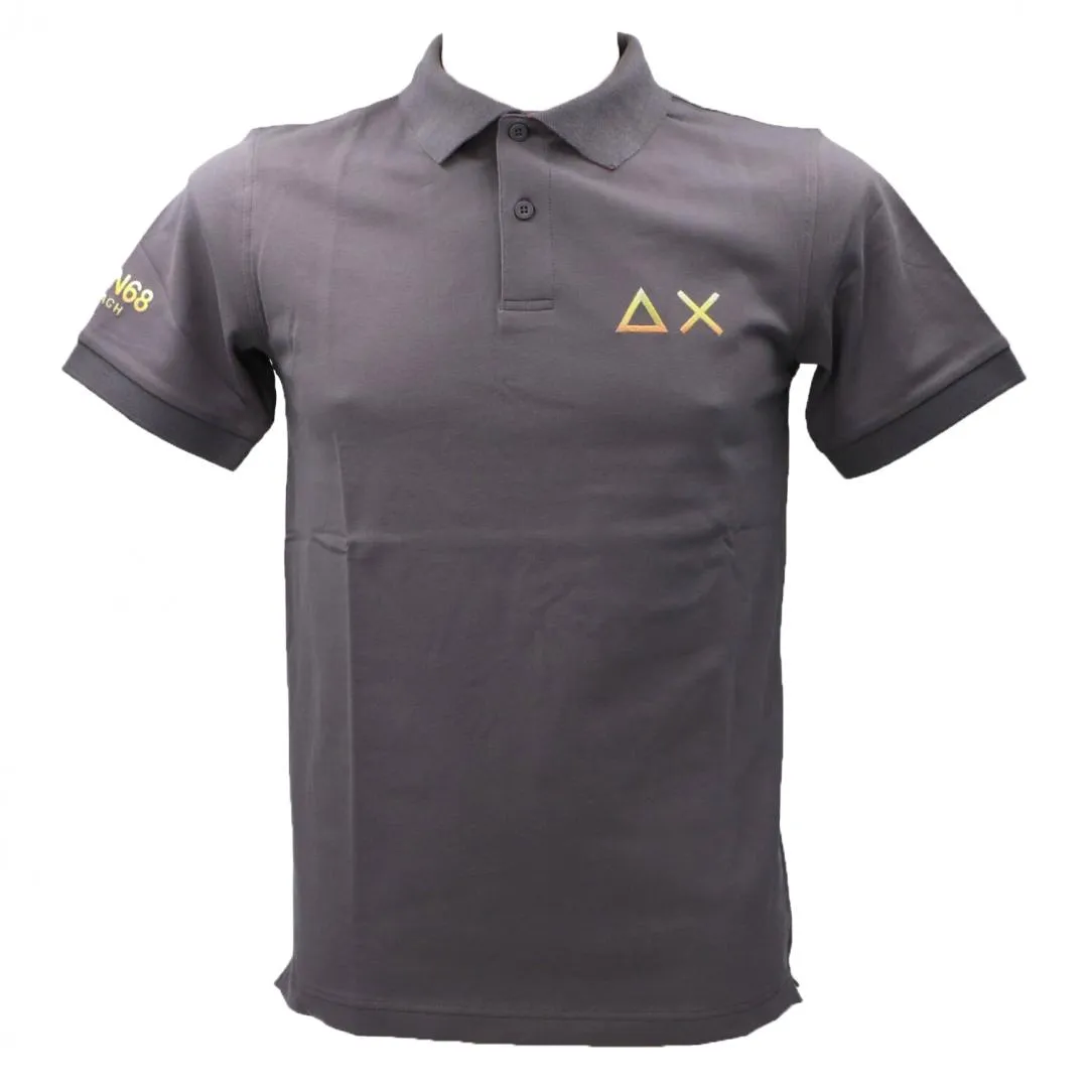 A34141 FANCY ON CHEST BEACH S/S Grigio