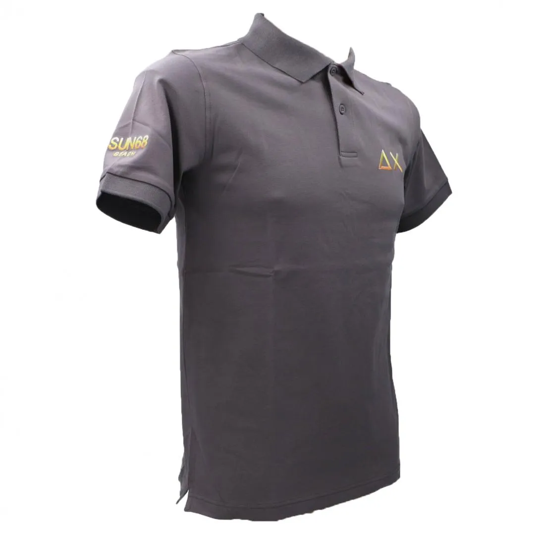 A34141 FANCY ON CHEST BEACH S/S Grigio