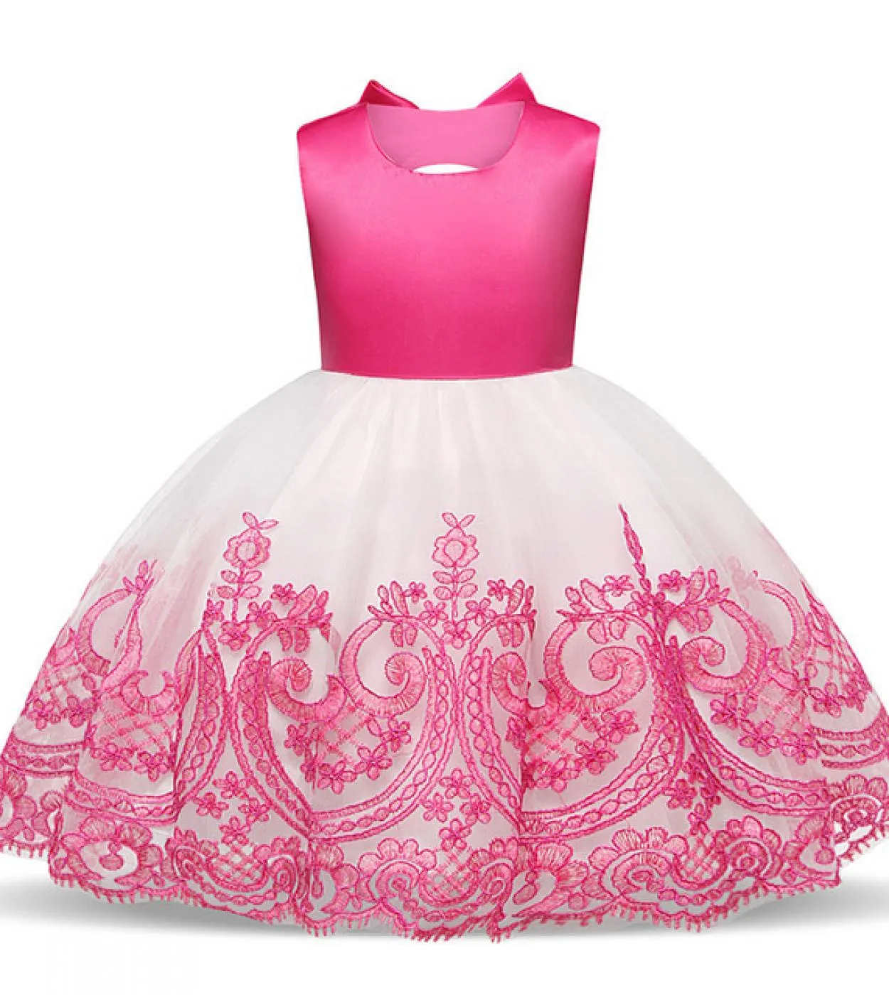 Abito a fiori in pizzo per bambina 24 m Costume floreale con applicazioni di perline per bambini per Natale Disfraz Fiocco per f
