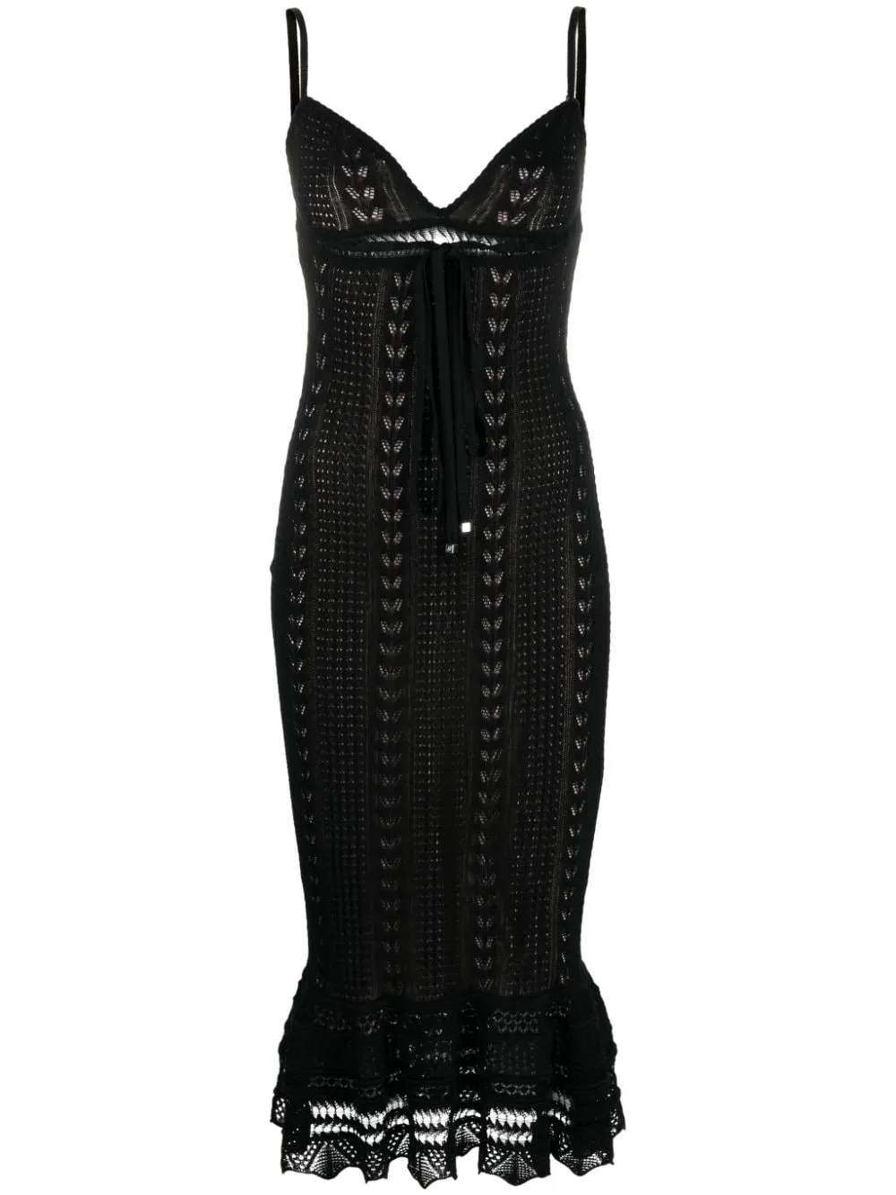 Abito midi a peplo in nero - donna