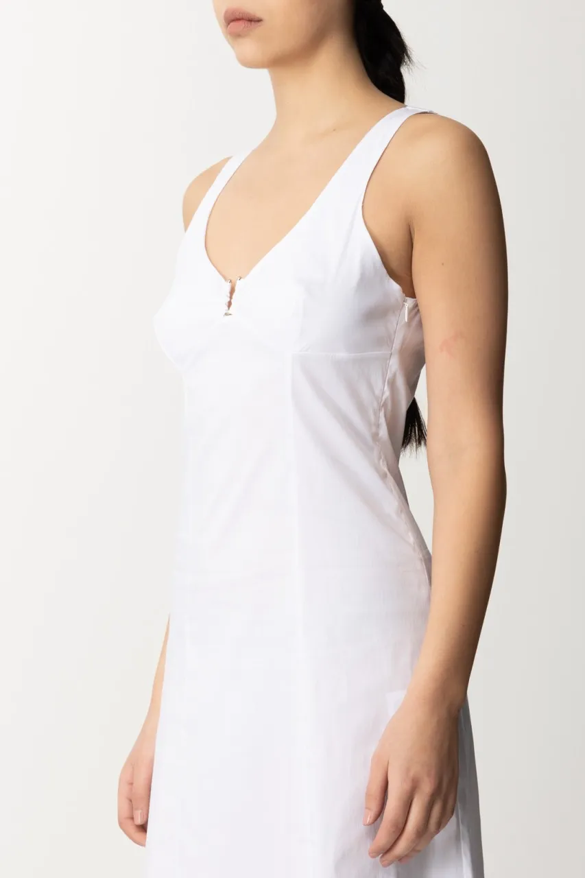Abito midi con piercing BIANCO OTTICO
