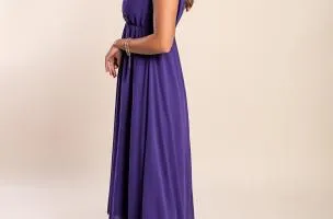 Abito midi elegante Graciana, viola