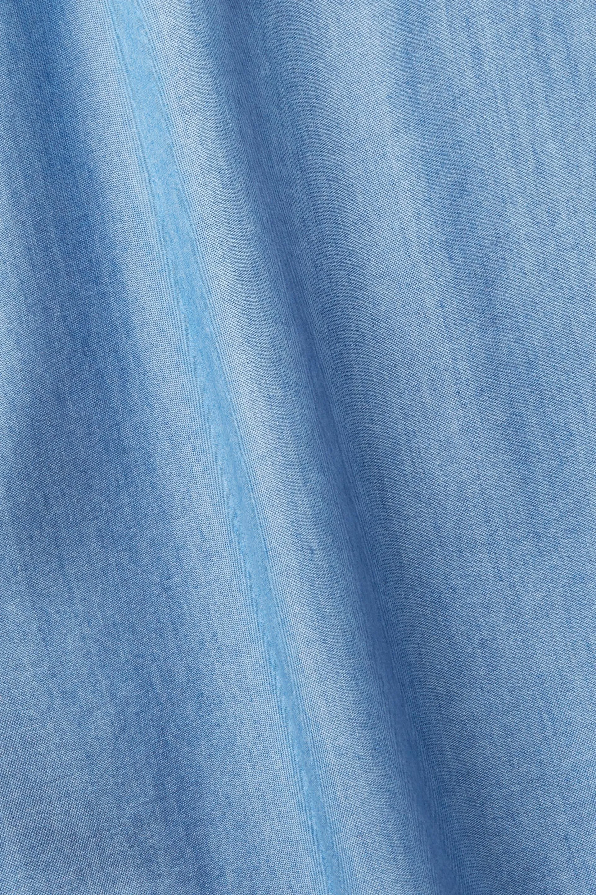 Abito midi senza maniche in simil denim