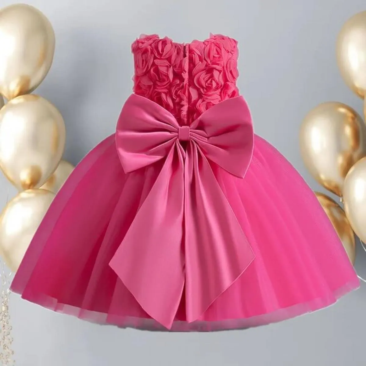 Abito rosso di Natale per ragazze Elegante abito da festa di compleanno per ragazza di fiore Abito da principessa per matrimonio