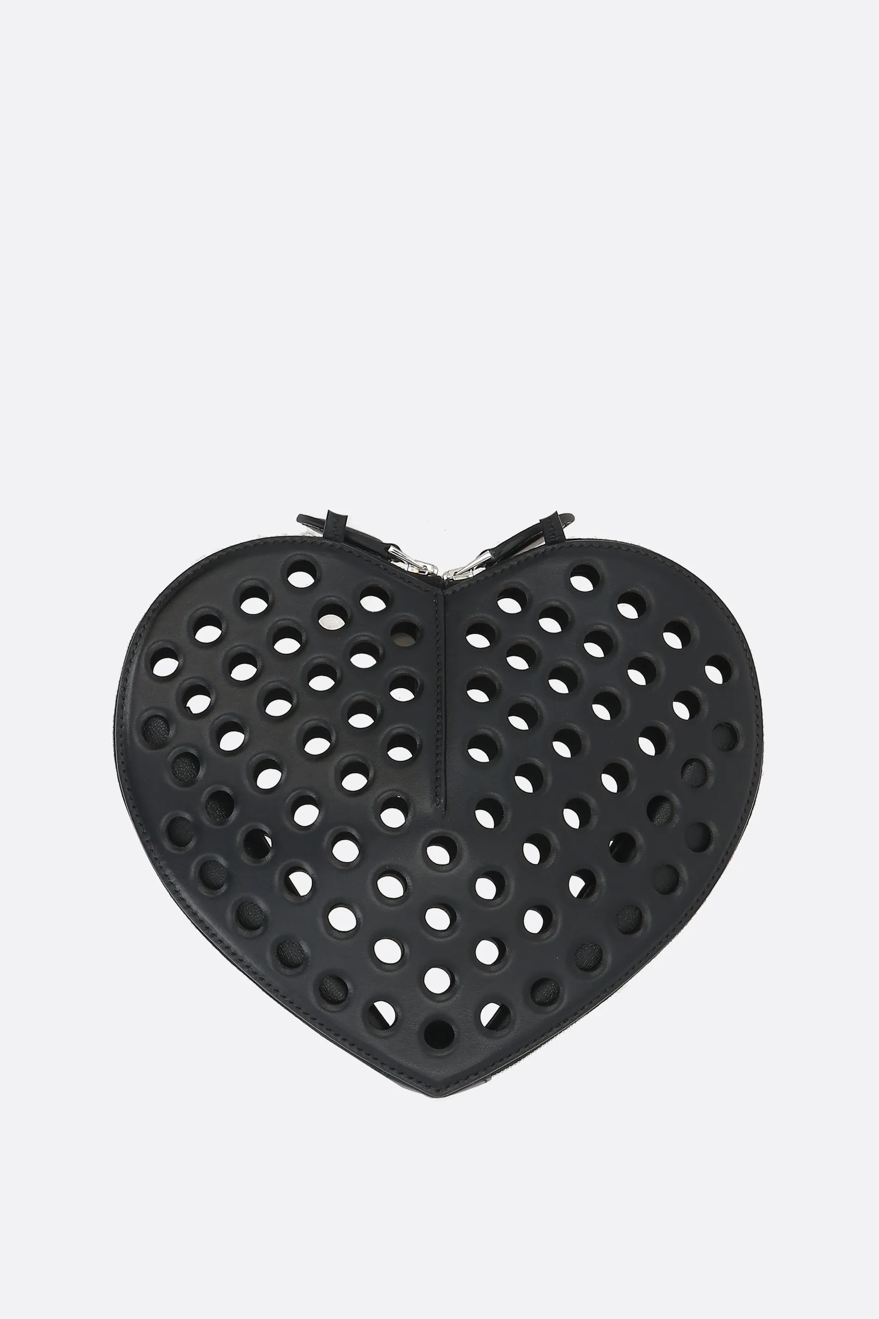  ALAIA borsa a spalla Le Coeur in pelle traforata 
