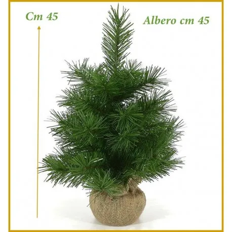 Albero natale h 45 cm con sacco 42 rami alberello