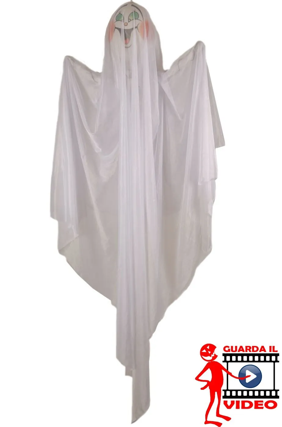Allestimento Halloween decorazione fantasma luminoso da appendere halloween cm 150