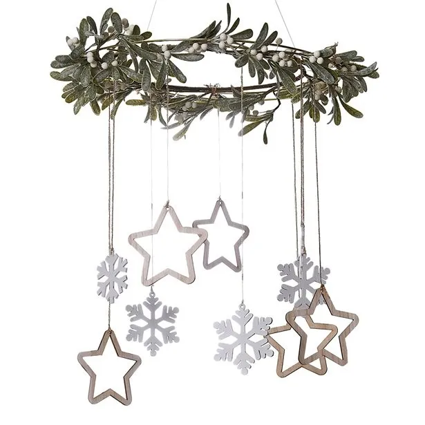 Appendino di vischio naturale di Natale 45cm