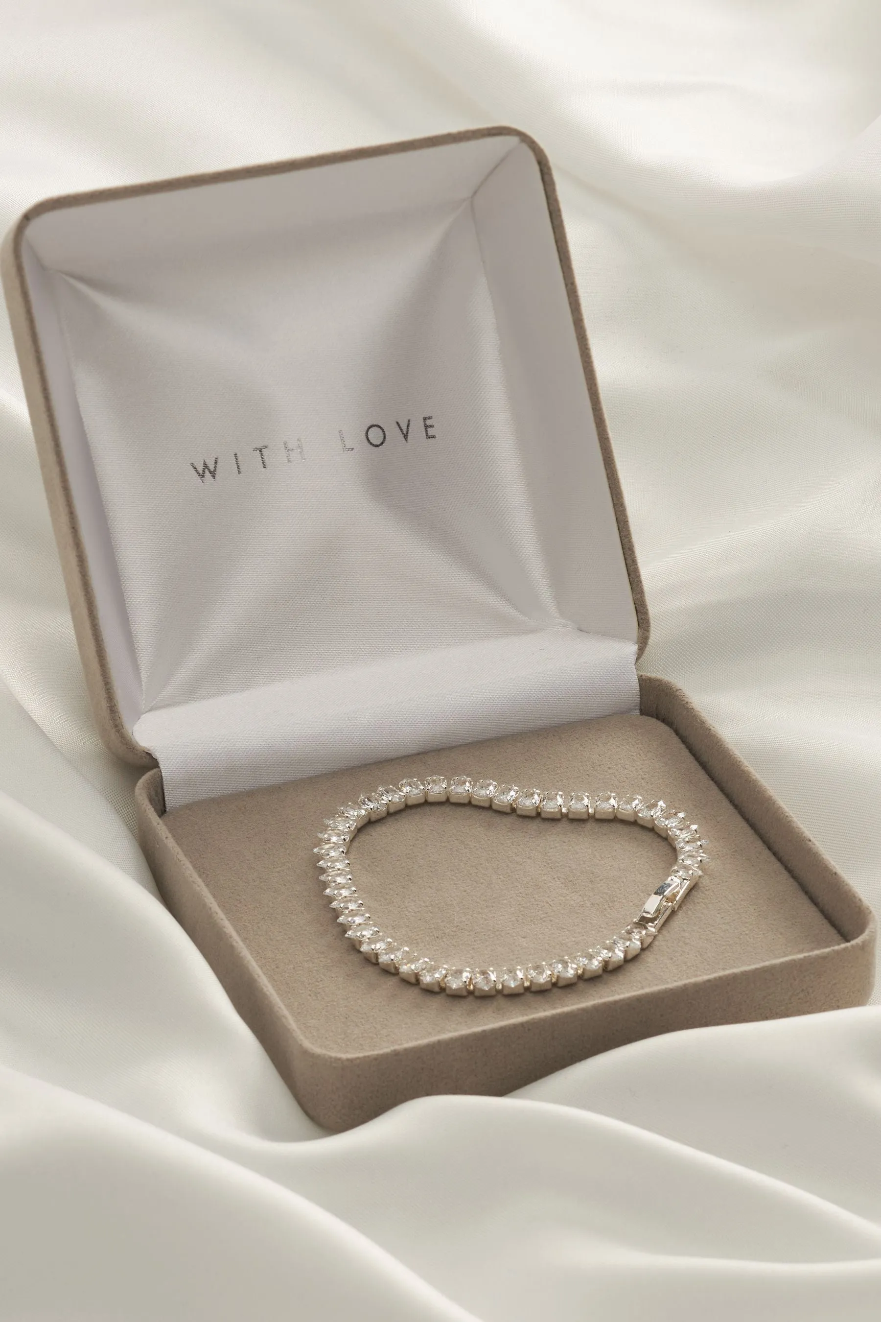 Argento a pieghe  - Bracciale tennis premium