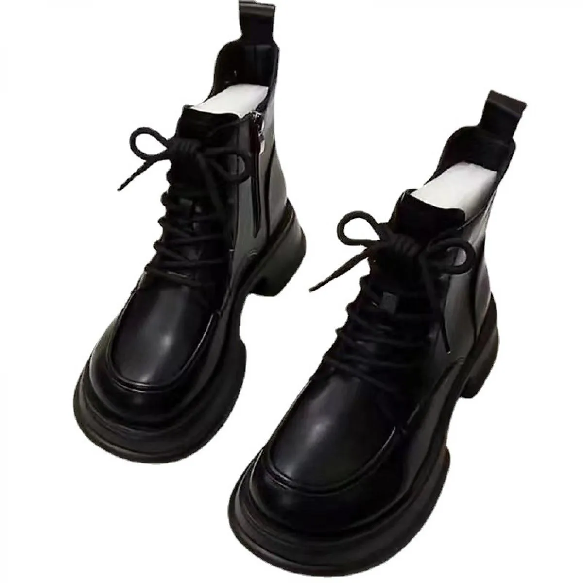 Autunno nuovi stivali da donna stivali con plateau scarpe da donna scarpe stile britannico stivali singoli versatili in pelle su