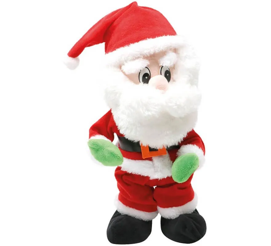 Babbo Natale ballerino con musica 30 cm