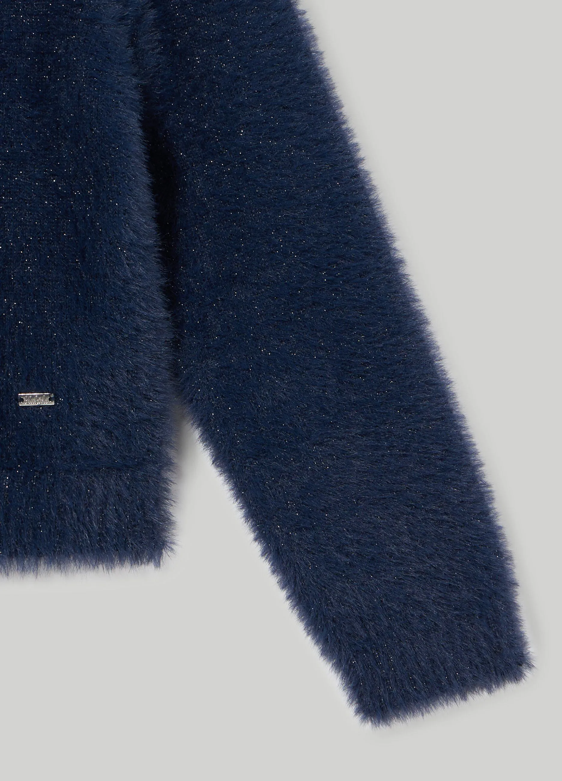 BLUKIDS  Cardigan in filato effetto pelliccia bambina