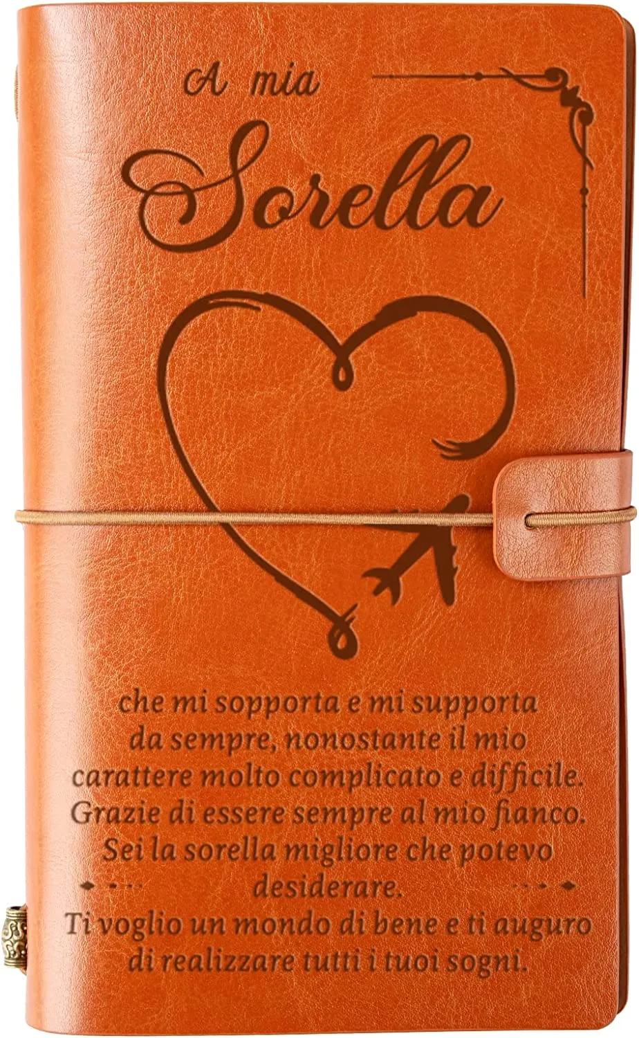 Blumuze Regalo delle Sorella | A mia Sorella Diario in Pelle | Idee Regalo Di Compleanno Per Sorella | Idea Regalo per Sorella C