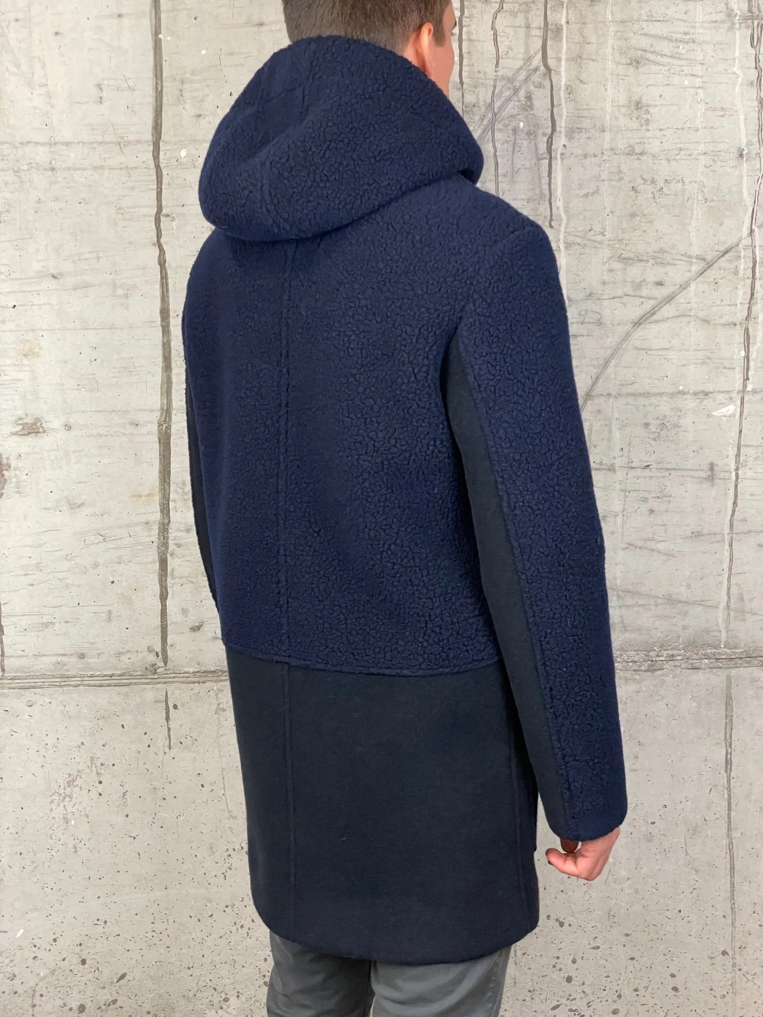 Bob Cappotto con Cappuccio e Alamari Free Blu
