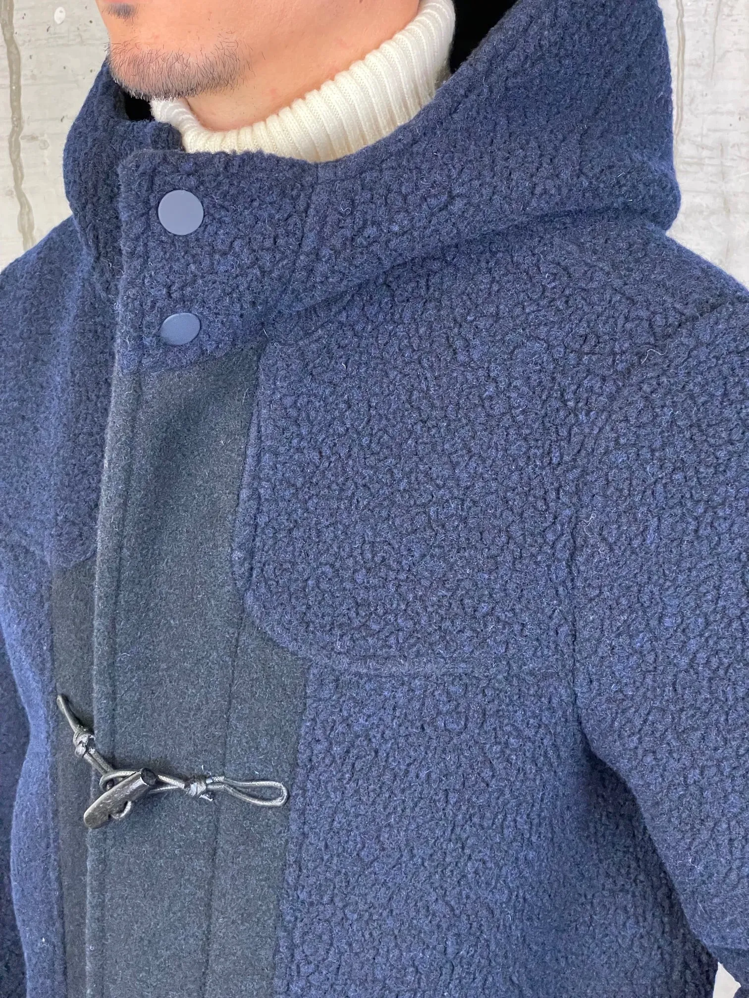 Bob Cappotto con Cappuccio e Alamari Free Blu