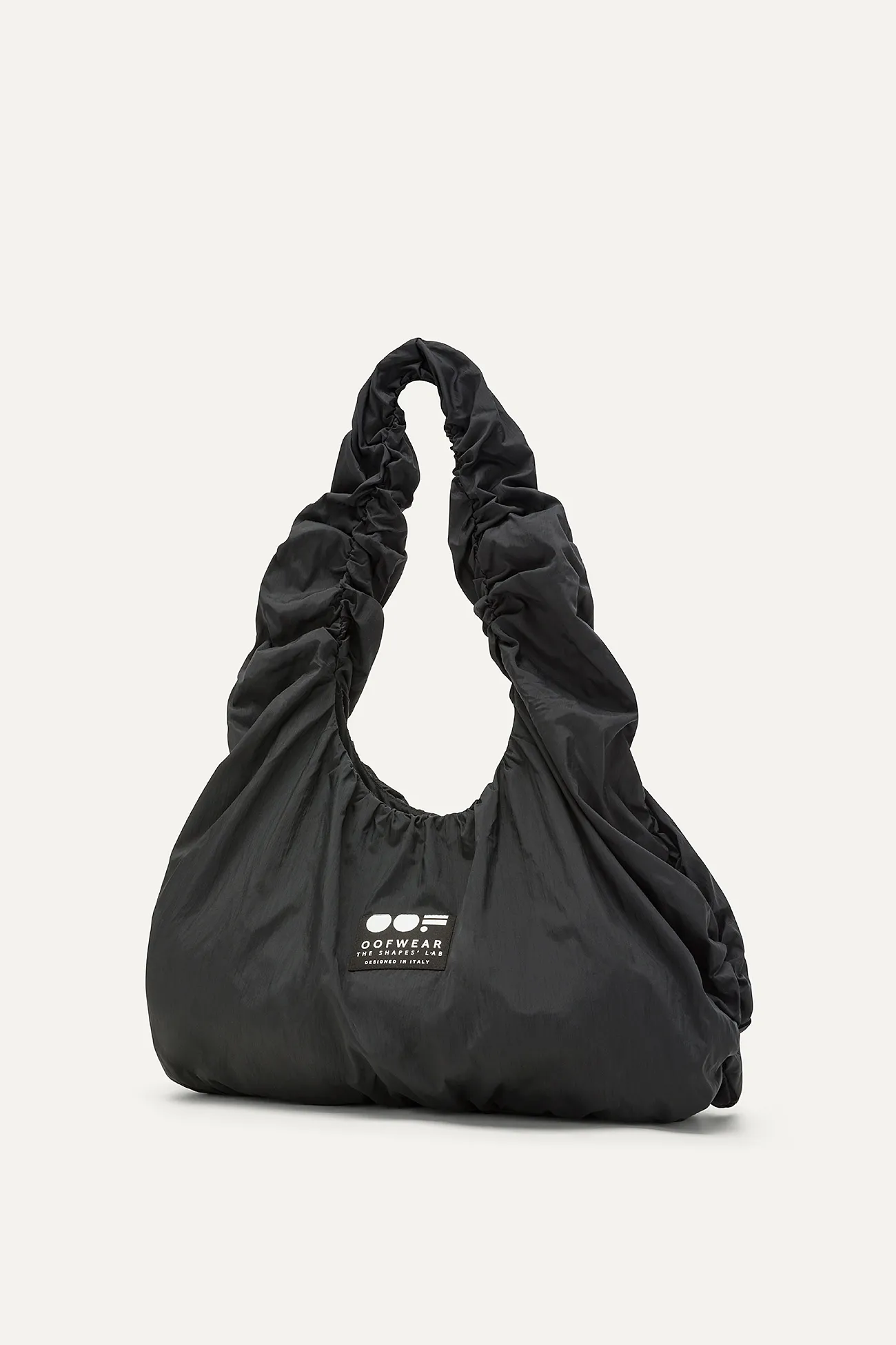 BORSA A SPALLA IN NYLON CRINCLE WATER REPELLENT 3079 - NERO