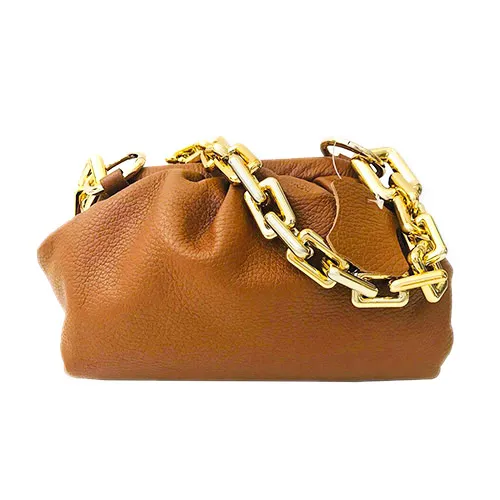 BORSA A SPALLA VERA PELLE COGNAC – cod. 30255 