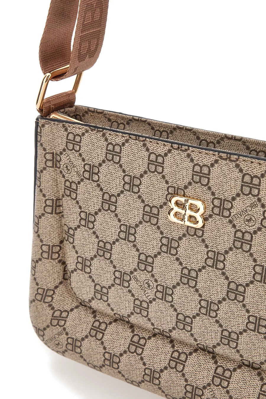 Borsa a Tracolla Kakhi Con Dettagli Oro B Cavalli /1265