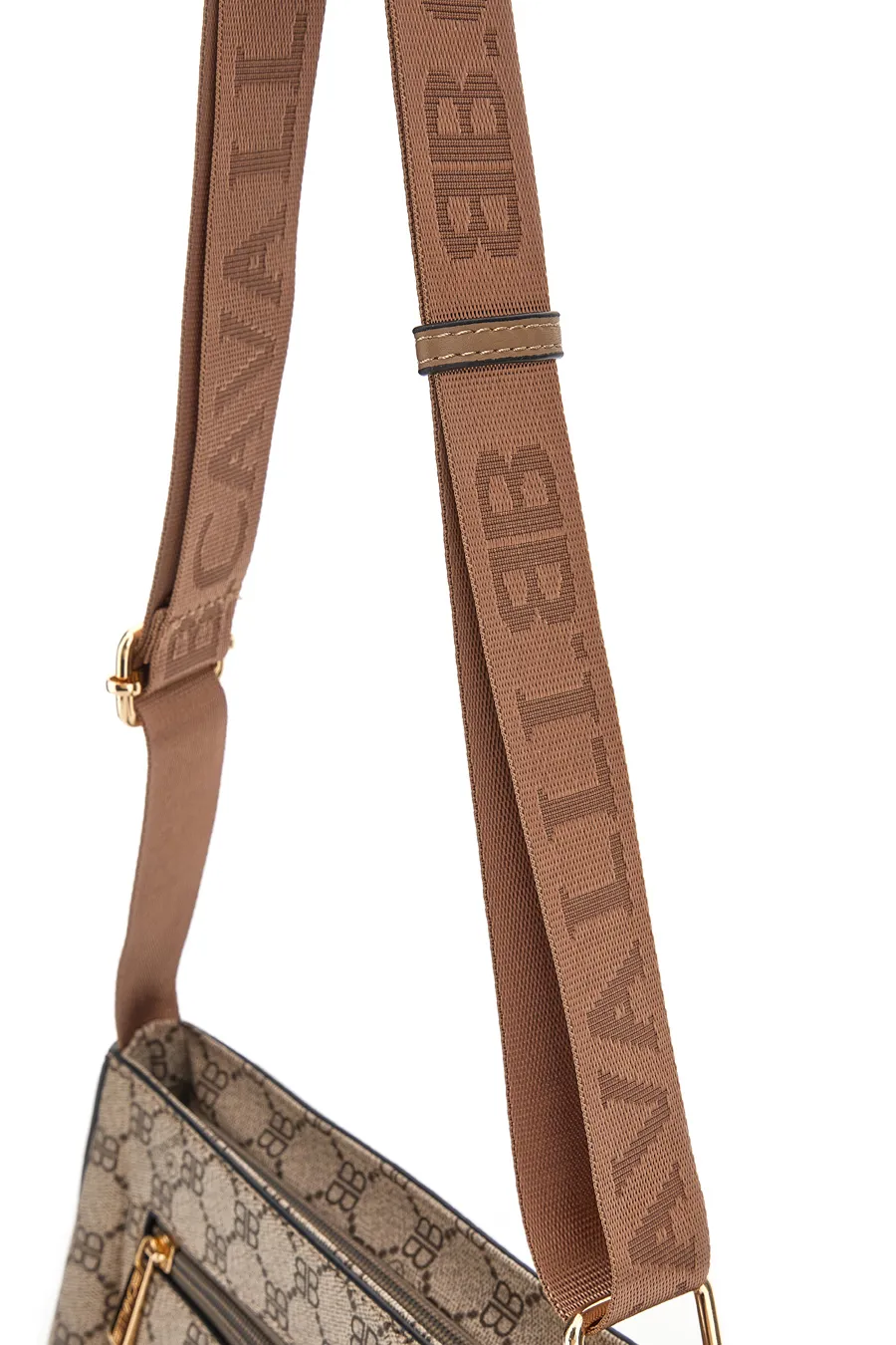 Borsa a Tracolla Kakhi Con Dettagli Oro B Cavalli /1265
