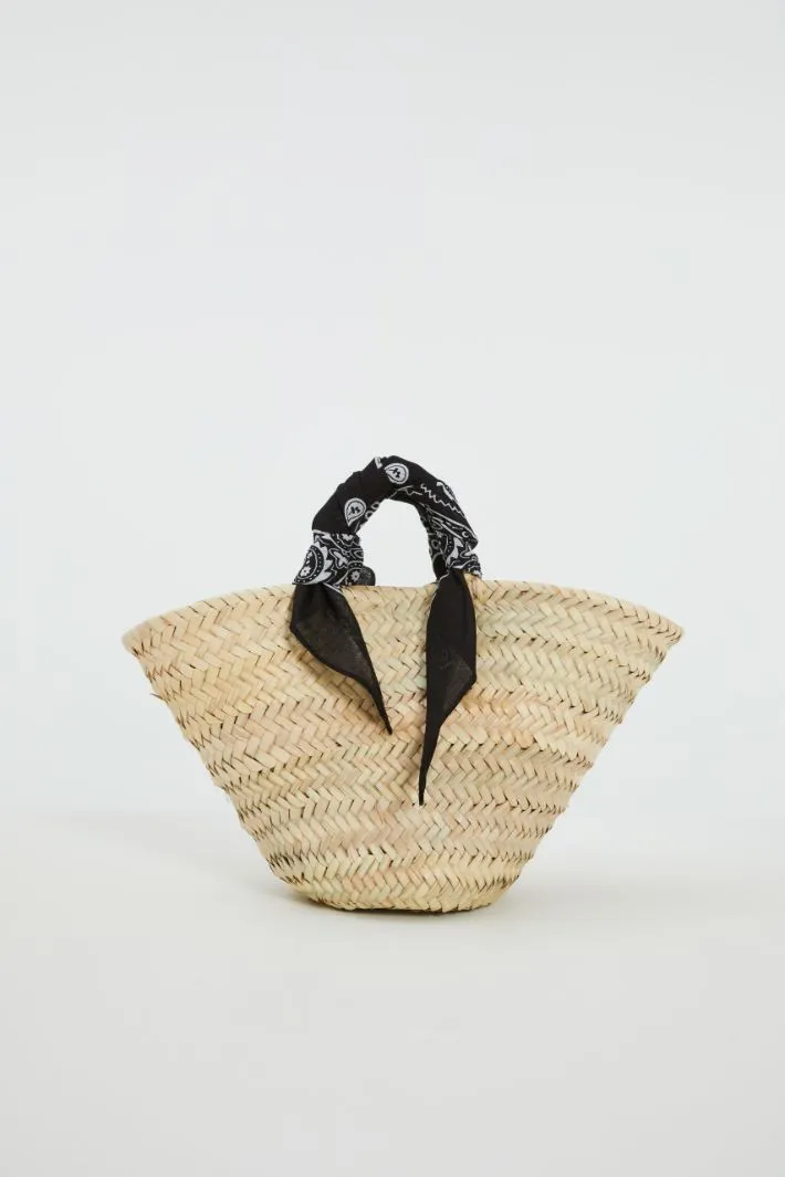 Borsa in paglia con bandana