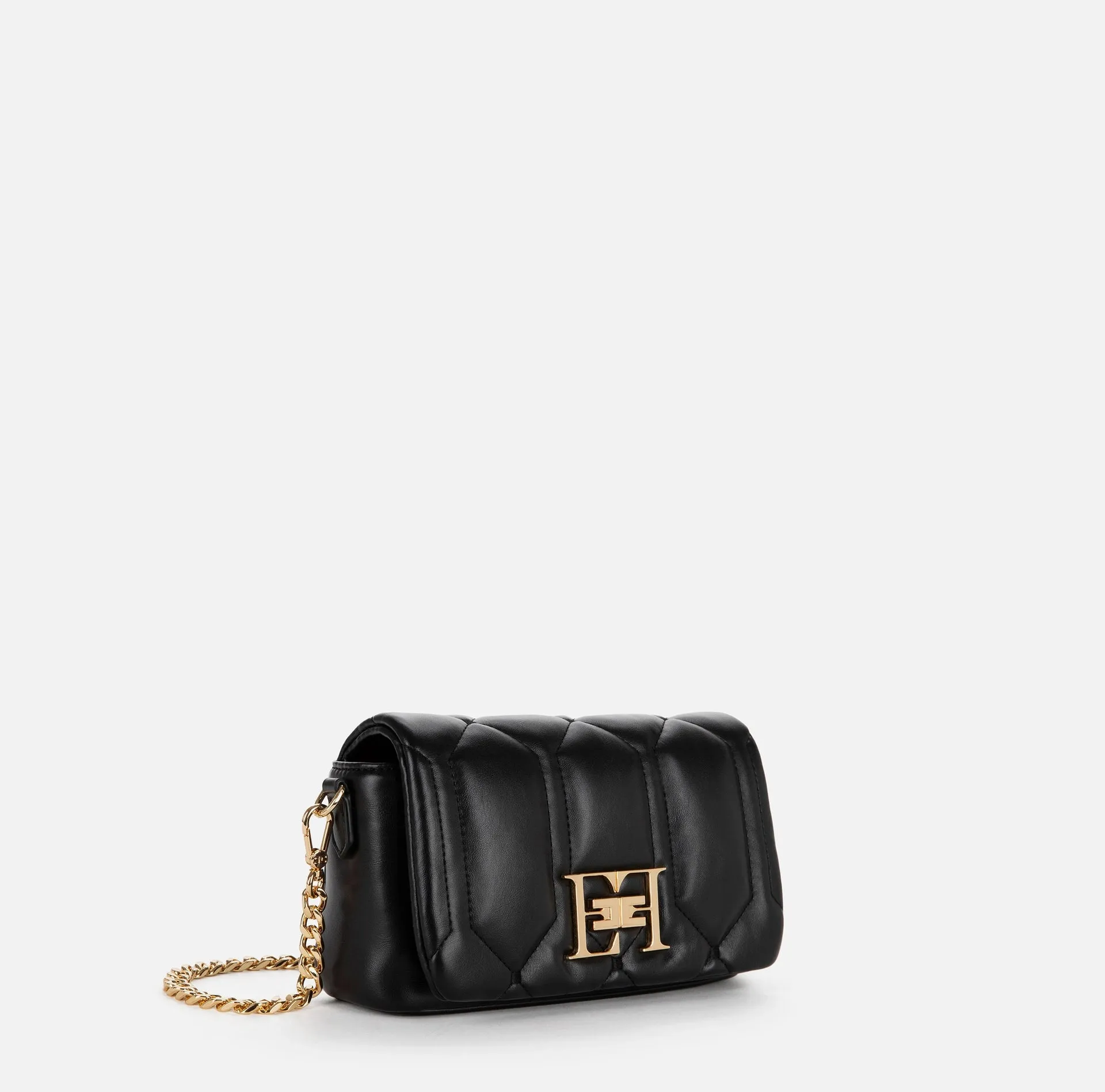 Borsa puffy piccola con placca logo Elisabetta Franchi BS34A37E2