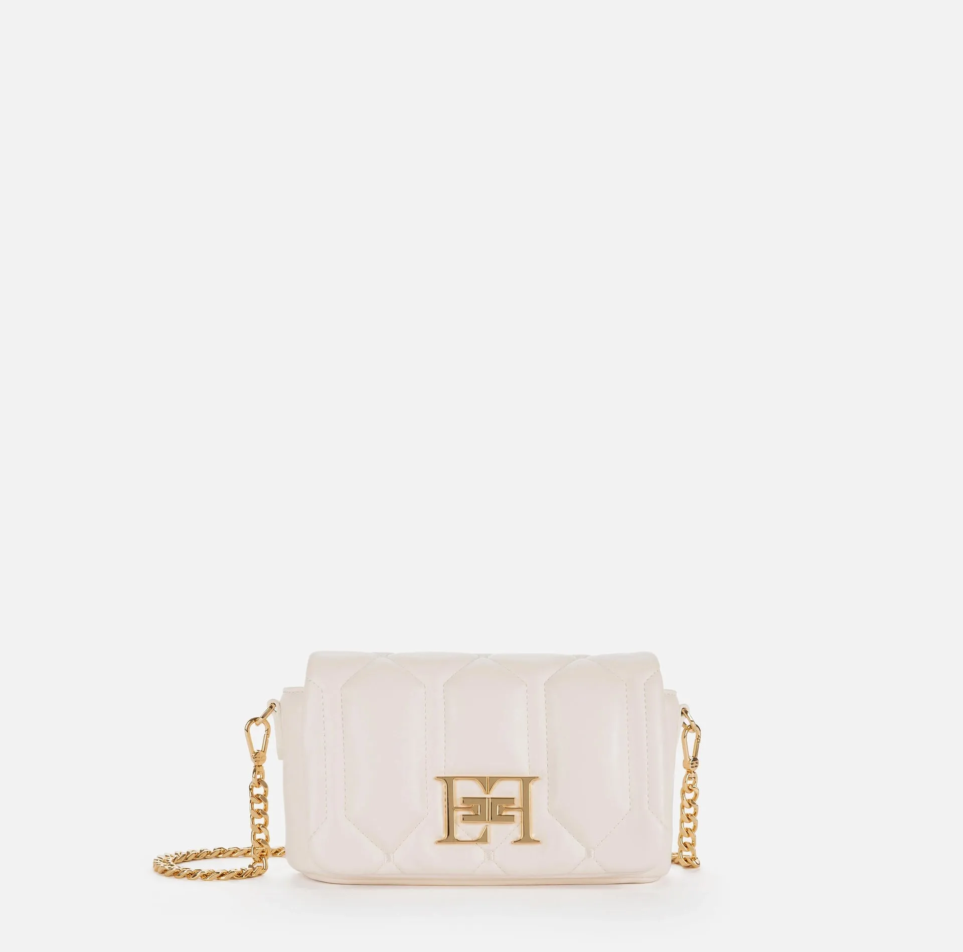 Borsa puffy piccola con placca logo Elisabetta Franchi BS34A37E2