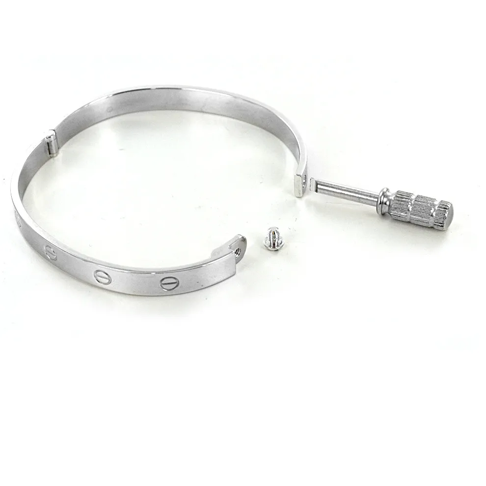 Bracciale con viti in argento da uomo