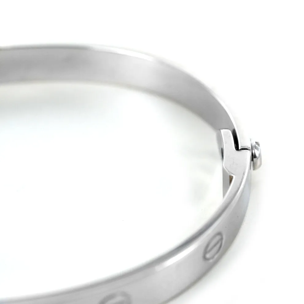 Bracciale con viti in argento da uomo