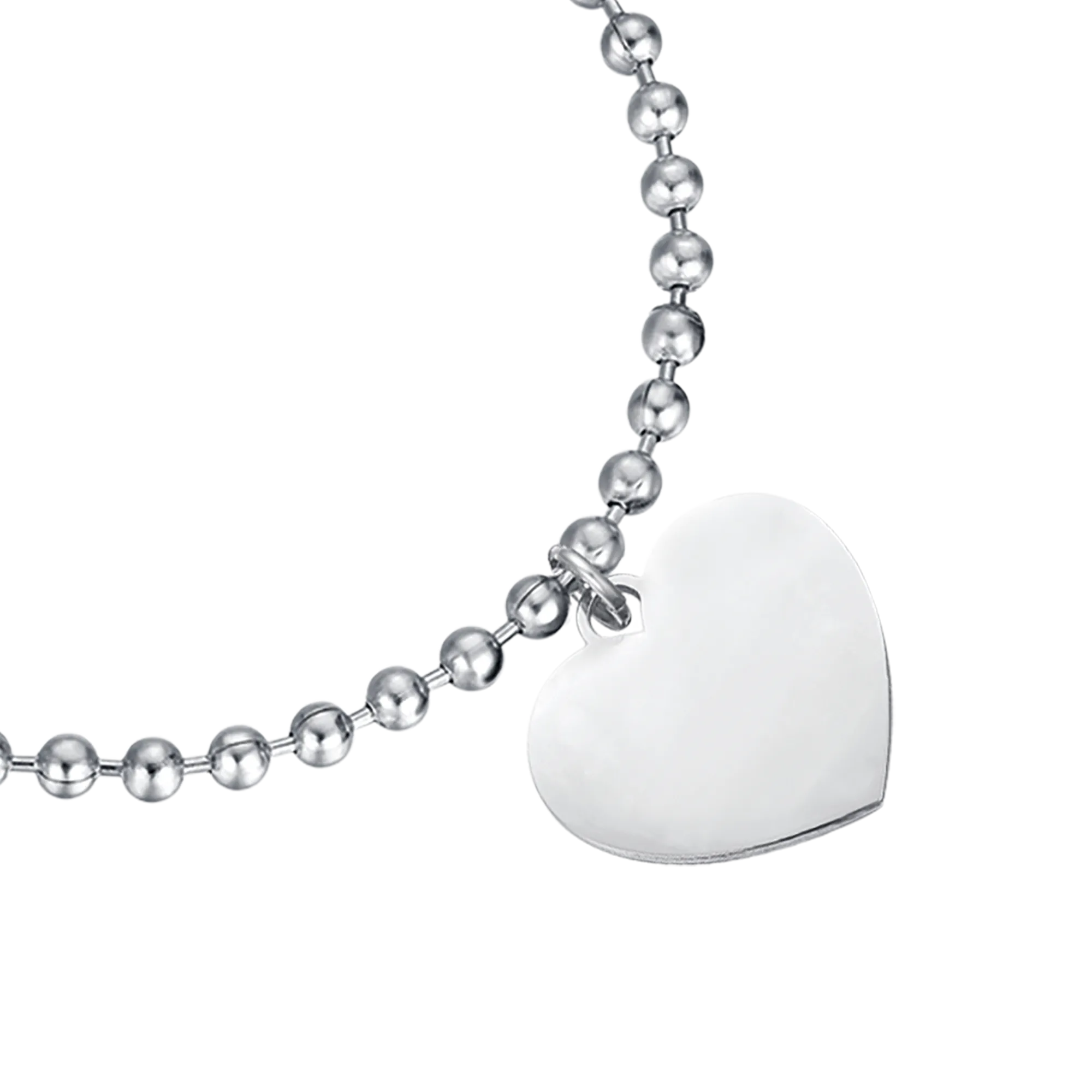 BRACCIALE DONNA PERSONALIZZATO IN ACCIAIO CON CUORI