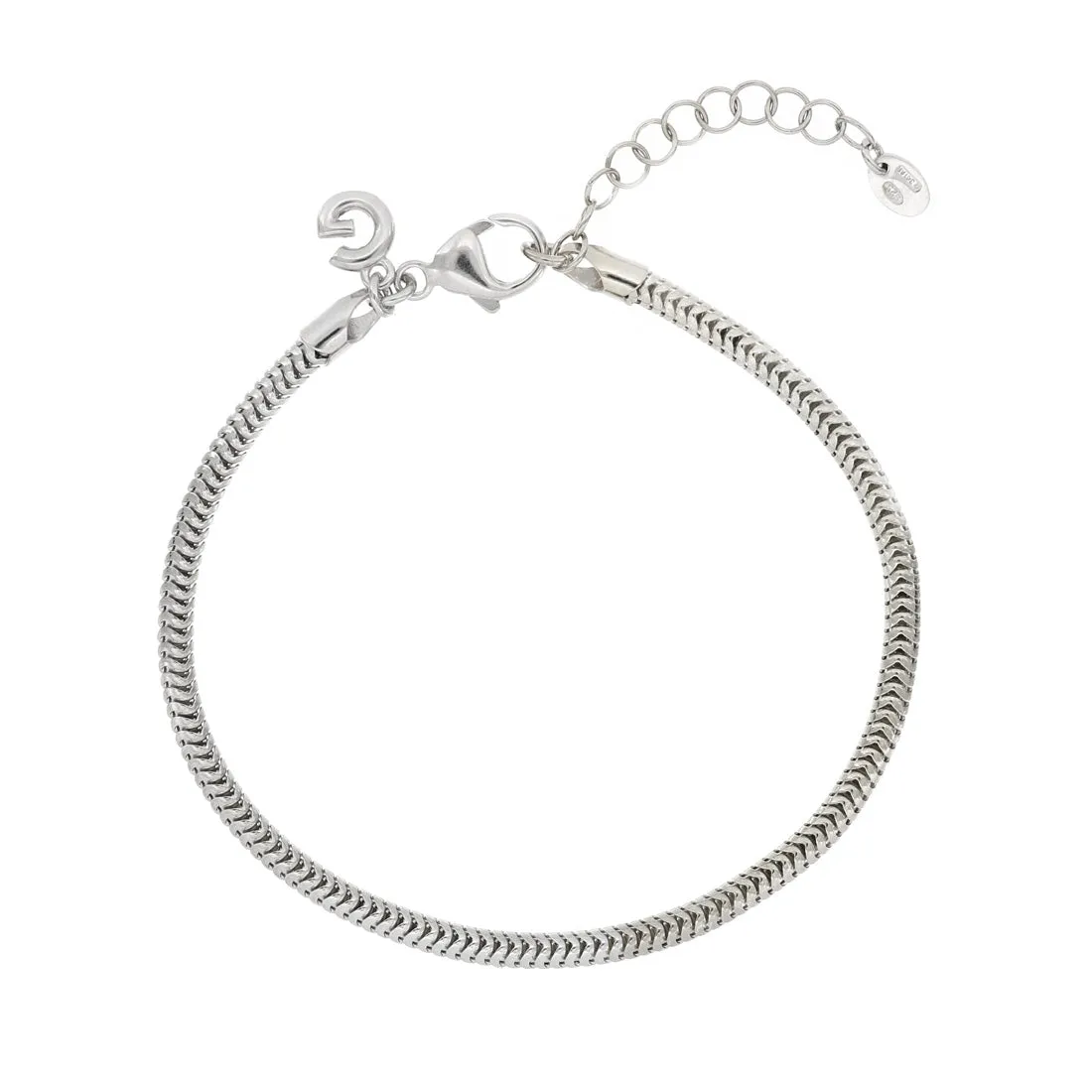 Bracciale snake uomo in argento