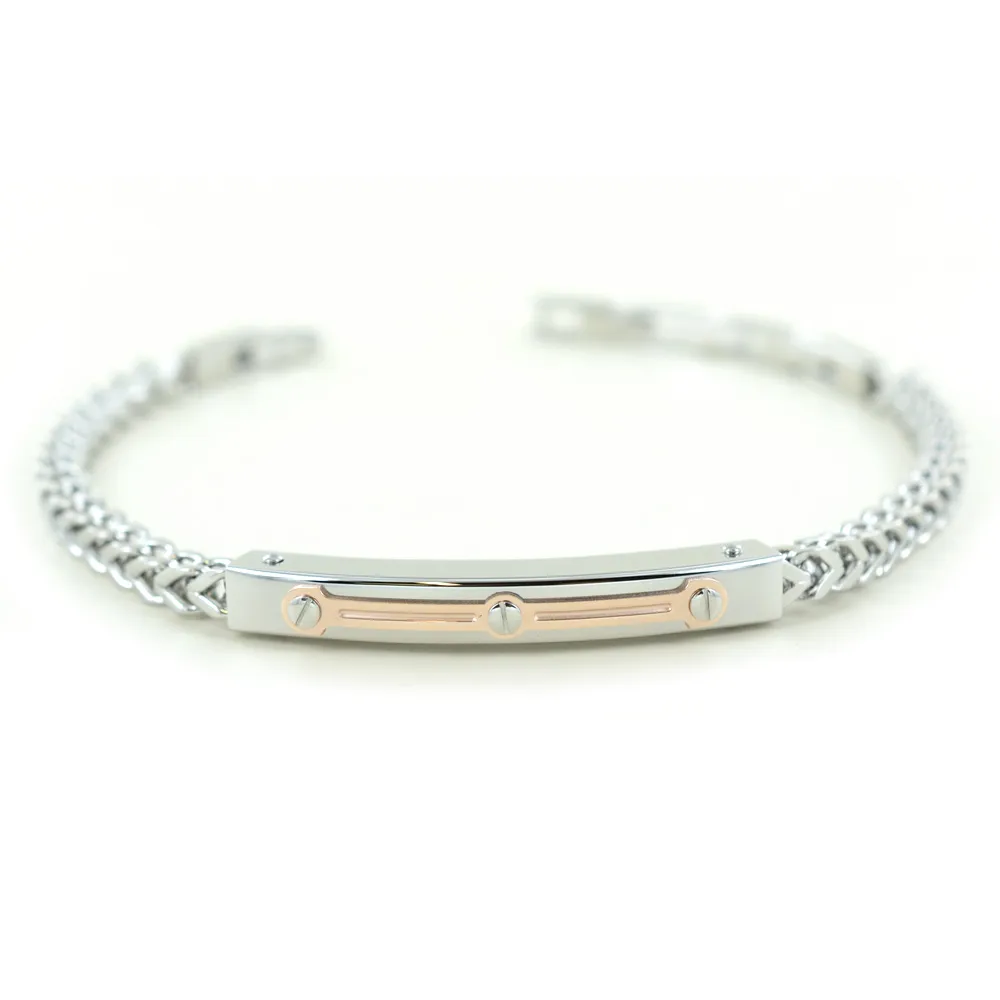 Bracciale Zancan da uomo in acciaio e collezione HI Teck EHB 150