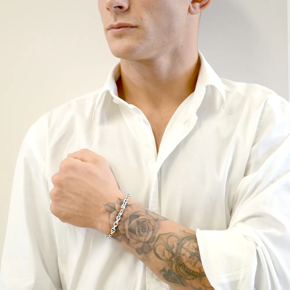 Bracciale Zancan da uomo in acciaio e collezione HI Teck