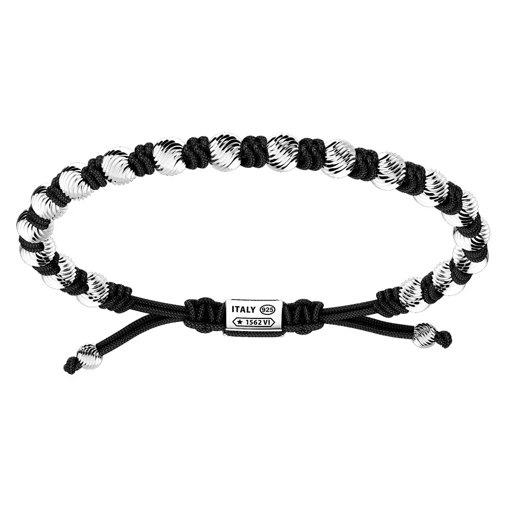 Bracciale Zancan Uomo in argento e corda nautica Infinity EXB833-NE