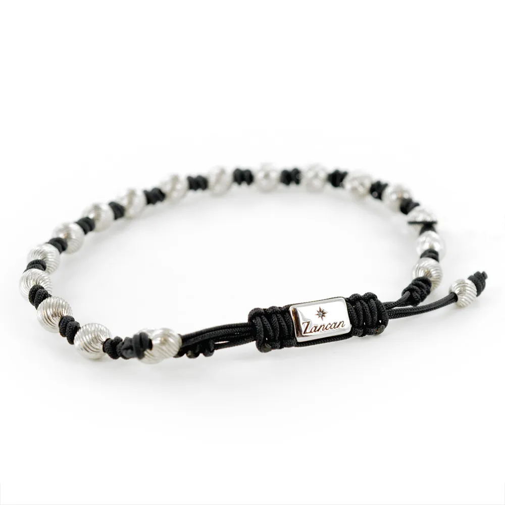 Bracciale Zancan Uomo in argento e corda nautica Infinity EXB833-NE
