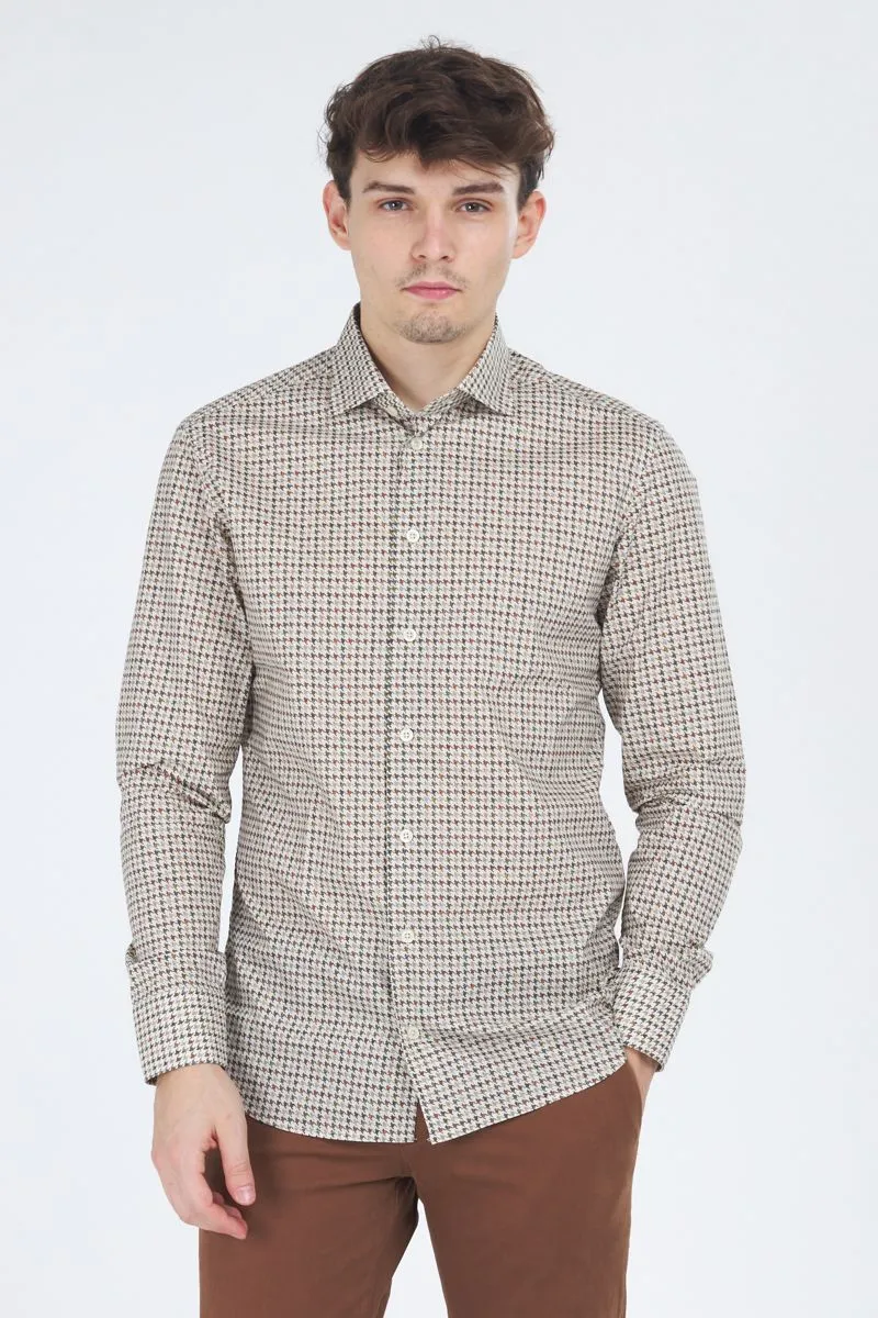Camicia Uomo Beige