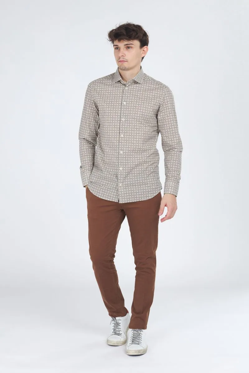 Camicia Uomo Beige