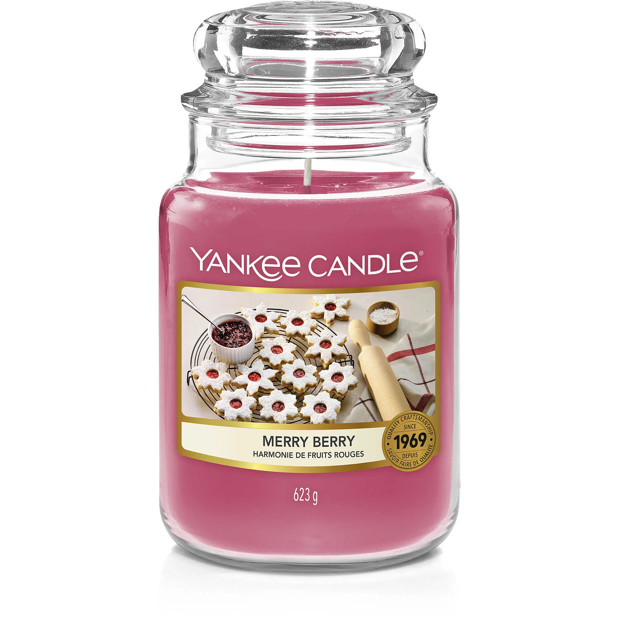 Candela Yankee Candle Giara, Grande Natale colore Rosa