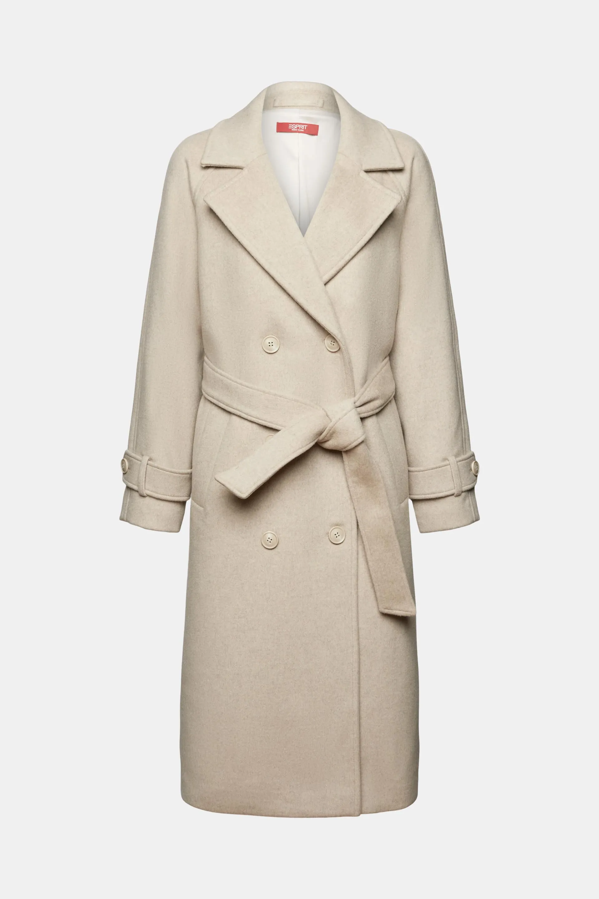 Cappotto a doppiopetto in lana e cashmere