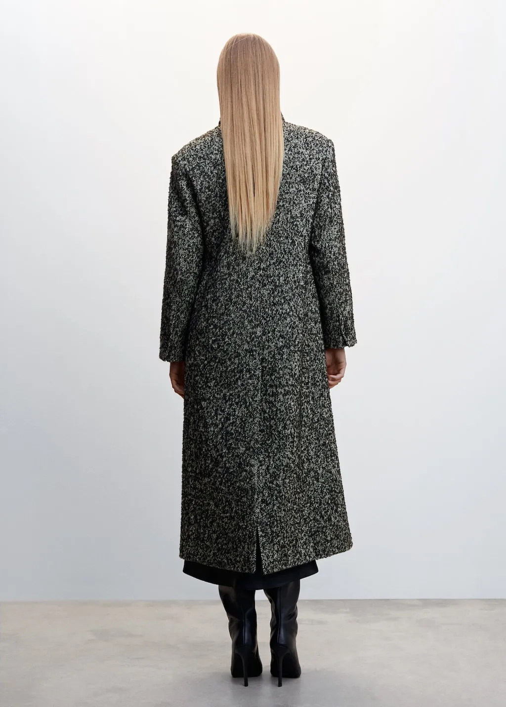 Cappotto incrociato melangiato