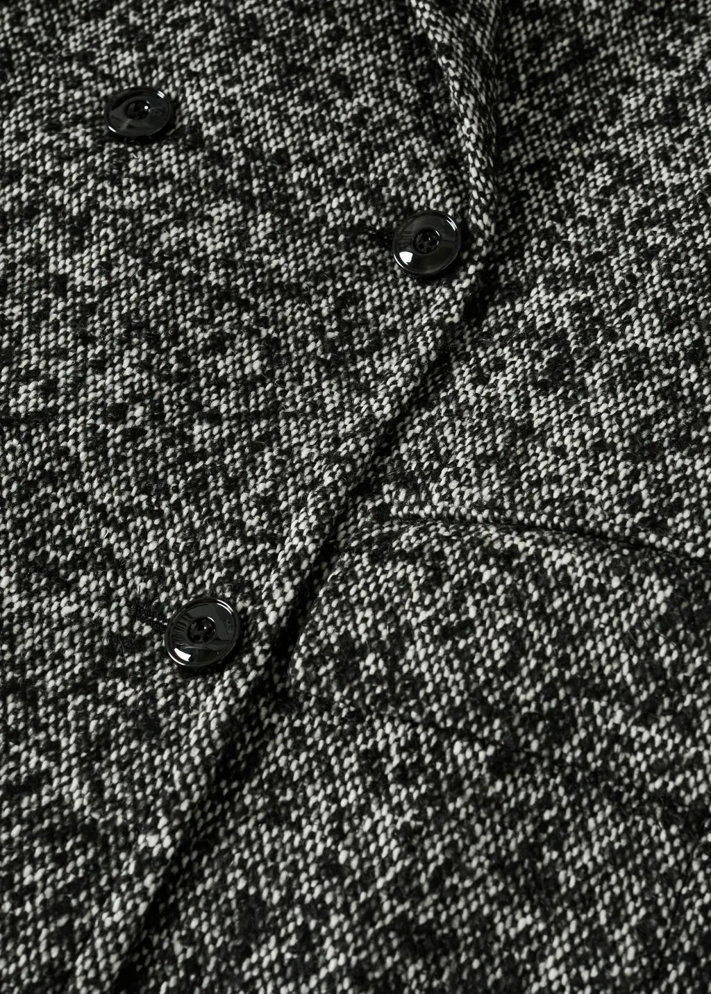 Cappotto incrociato melangiato