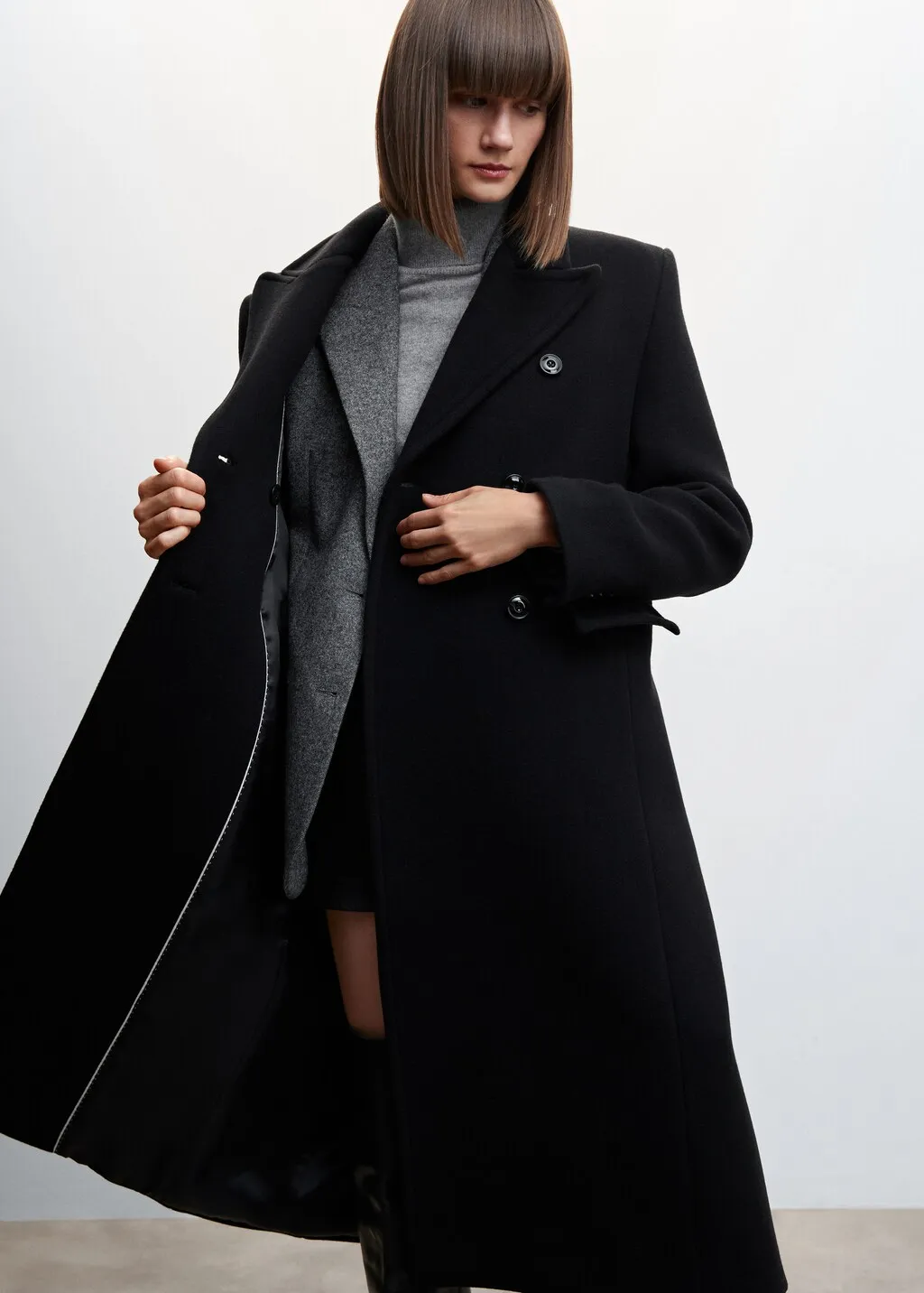 Cappotto lana doppia abbottonatura