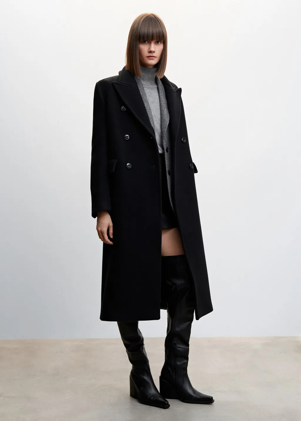 Cappotto lana doppia abbottonatura