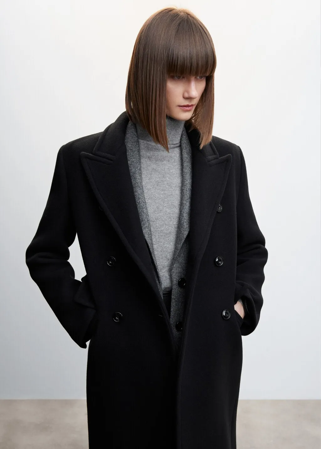 Cappotto lana doppia abbottonatura