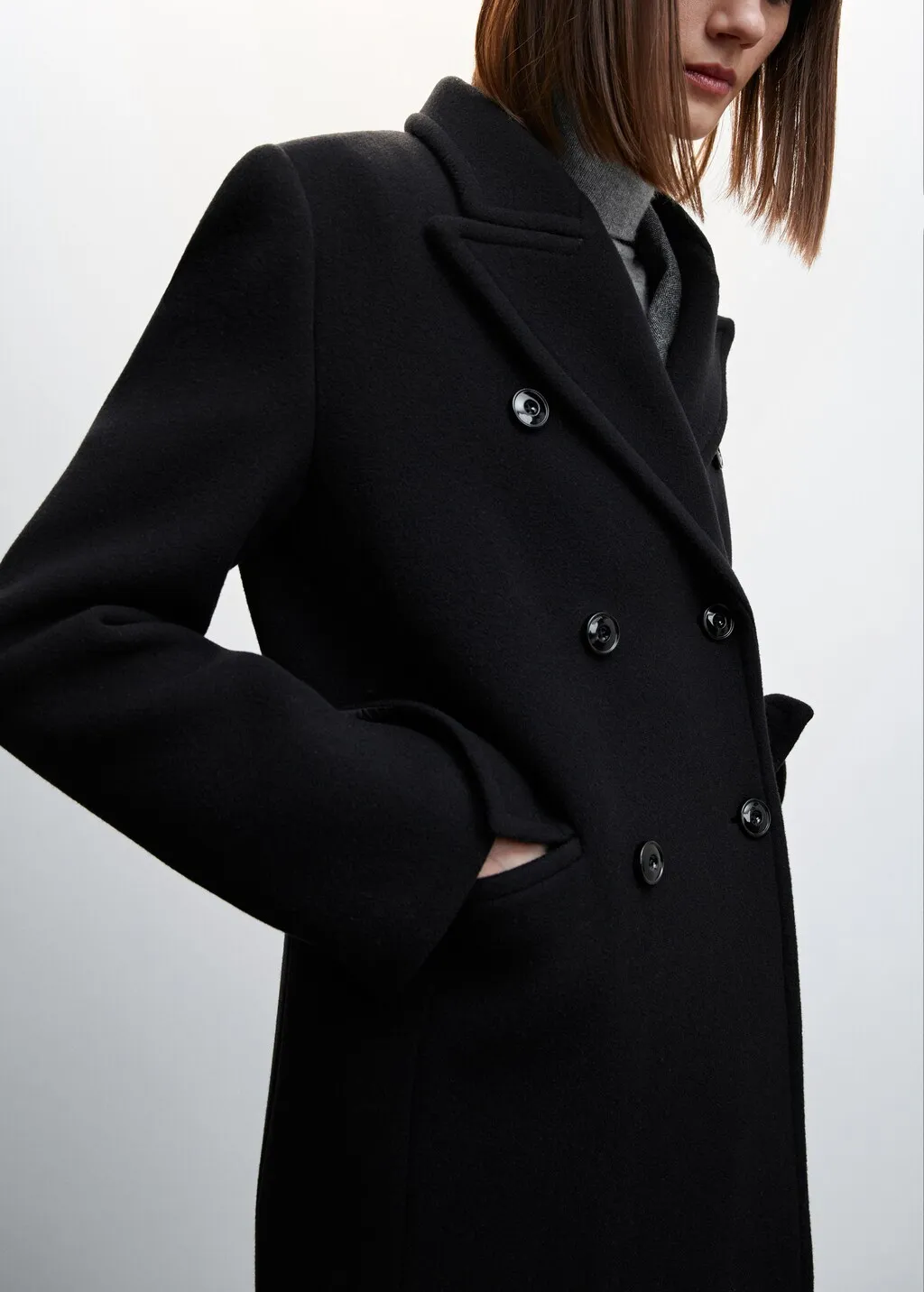 Cappotto lana doppia abbottonatura