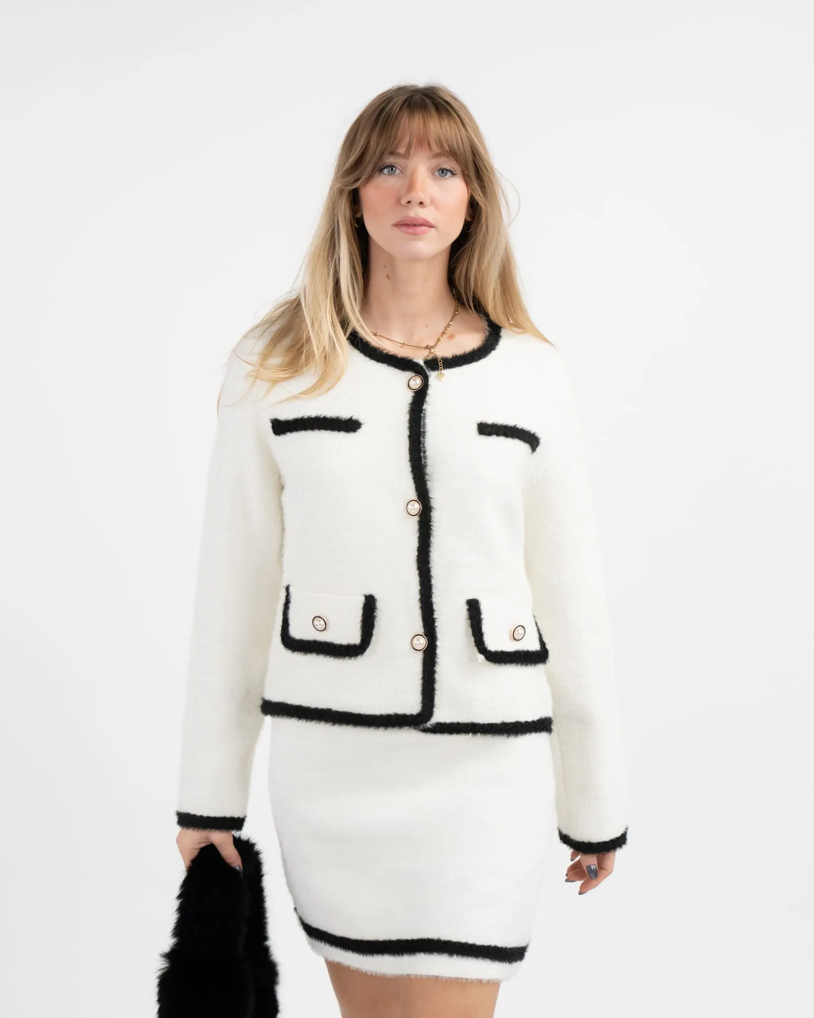 Cardigan in maglia - BIANCO