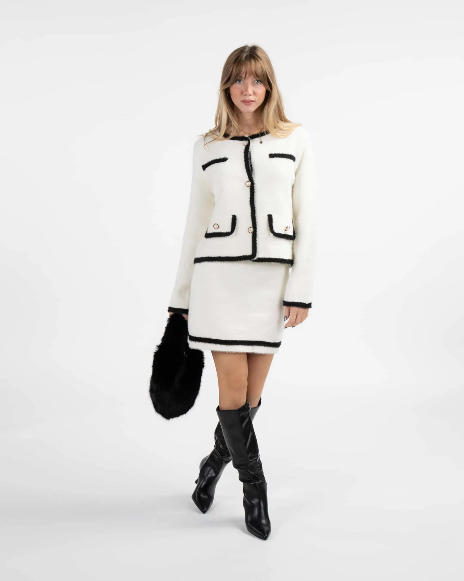 Cardigan in maglia - BIANCO