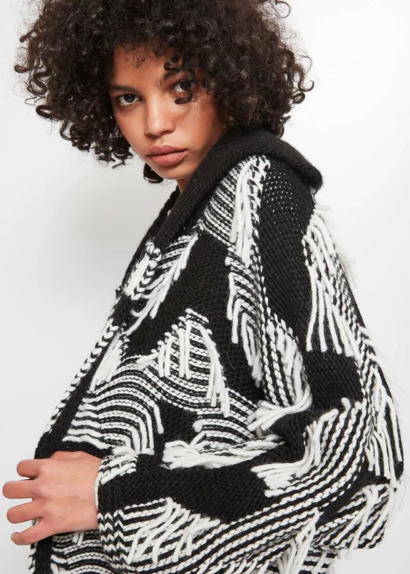 Cardigan in misto lana e alpaca