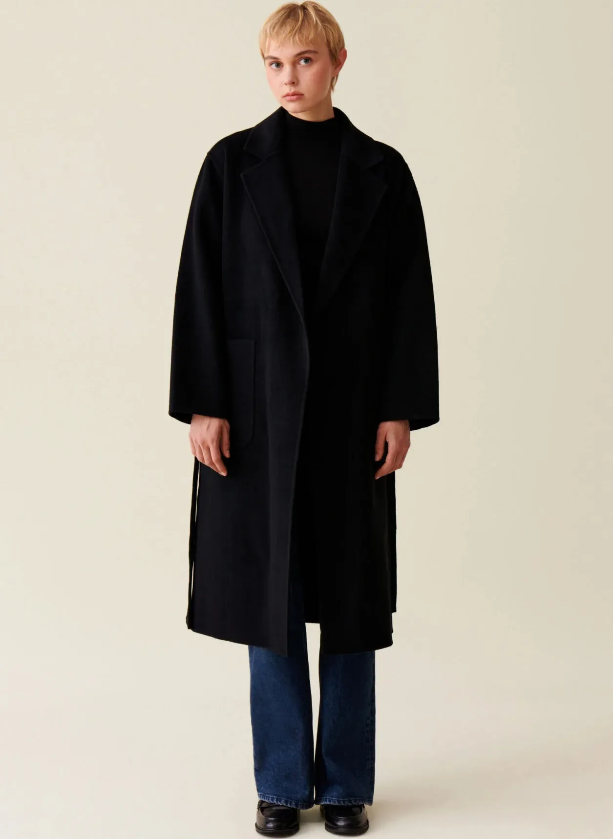  CLAUDIE PIERLOT   Cappotto dritto in lana | Nero