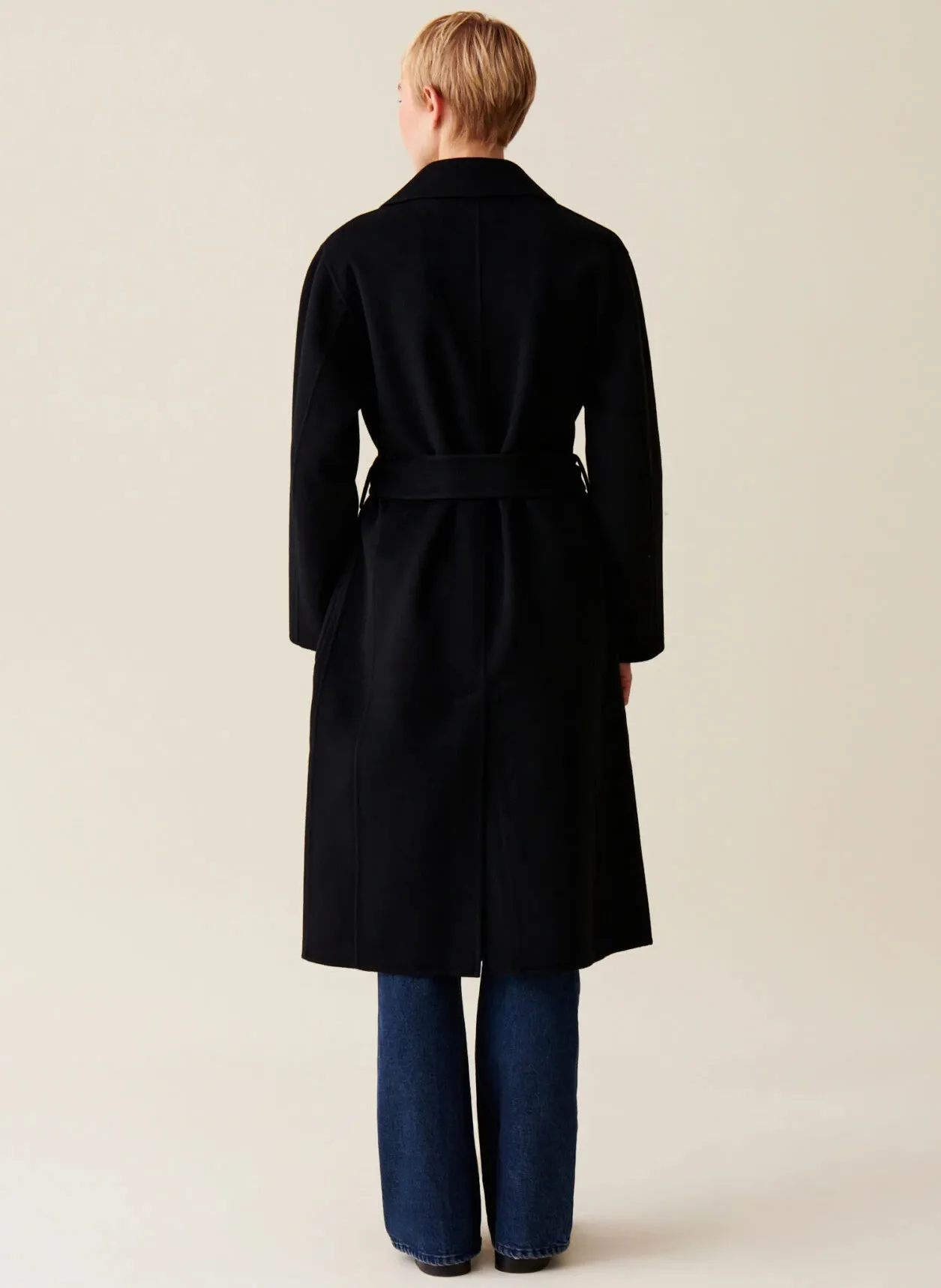  CLAUDIE PIERLOT   Cappotto dritto in lana | Nero